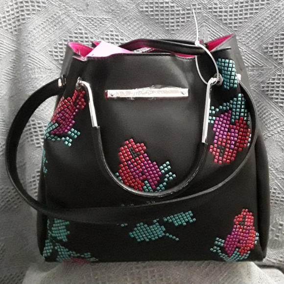 Betsey Johnson Handbags - Betsey Johnson Large ROSE STUDDED TOTE